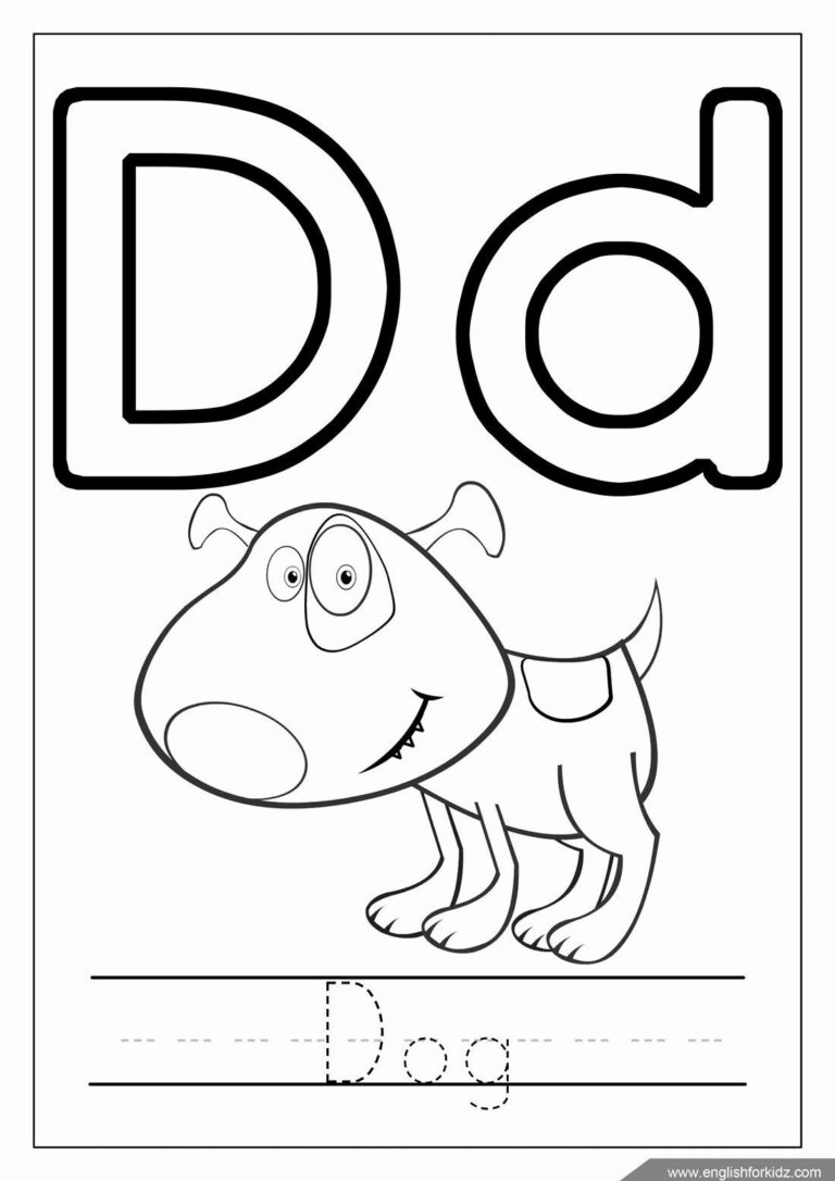 Alphabet D Coloring Book