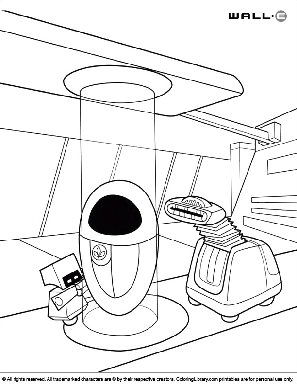 Wall E Coloring Book