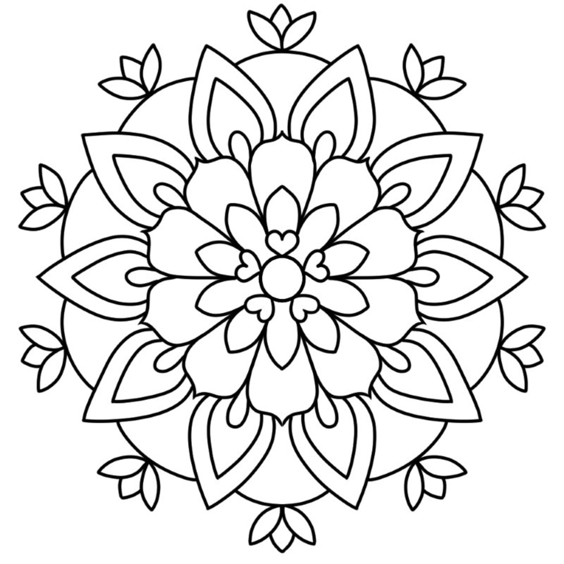 Digital Coloring Book Pages 25 Designs Adult Coloring Book