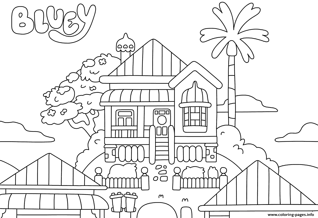 Printable House Coloring Page