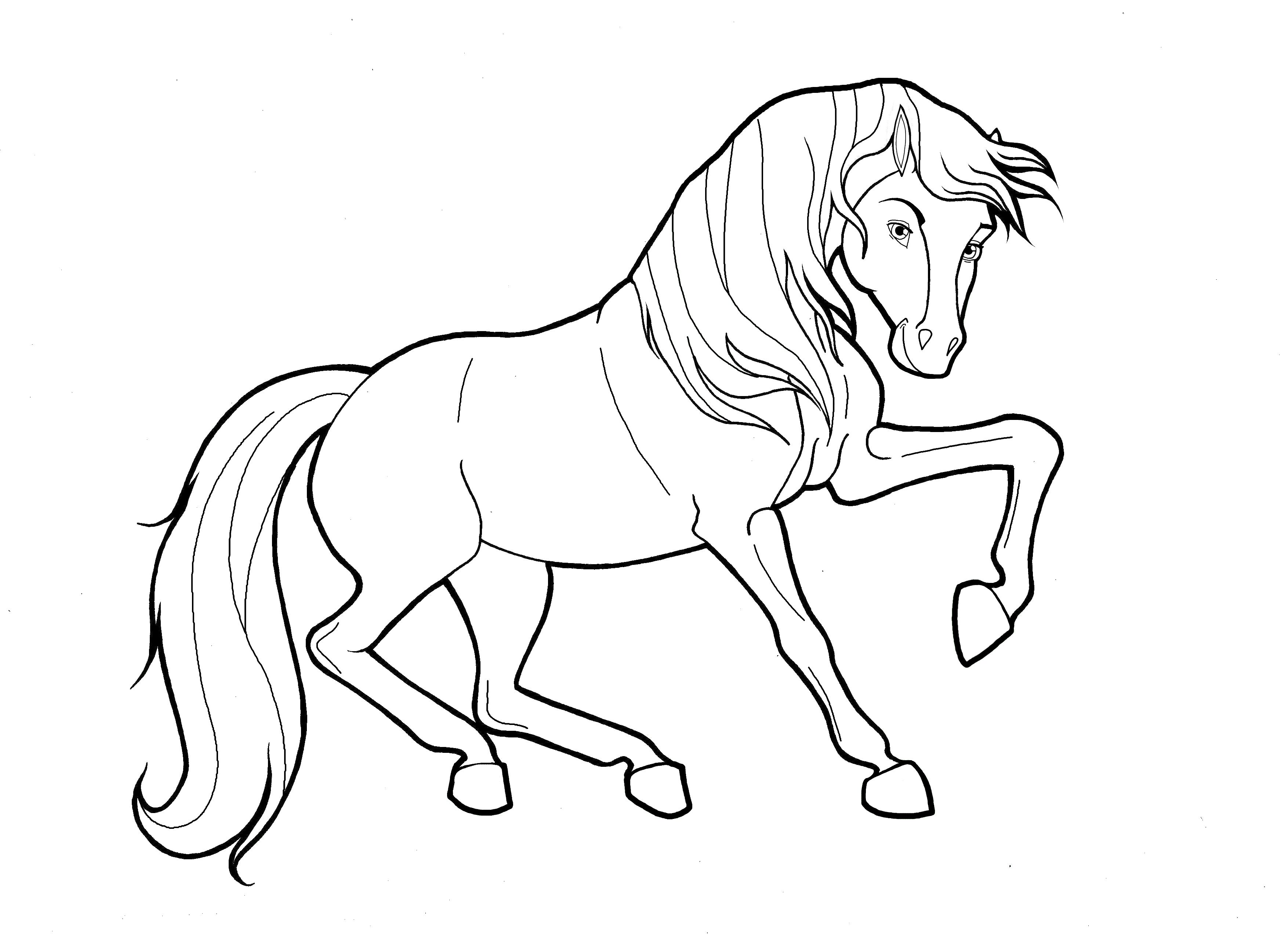 Draft Horse in Field coloring page