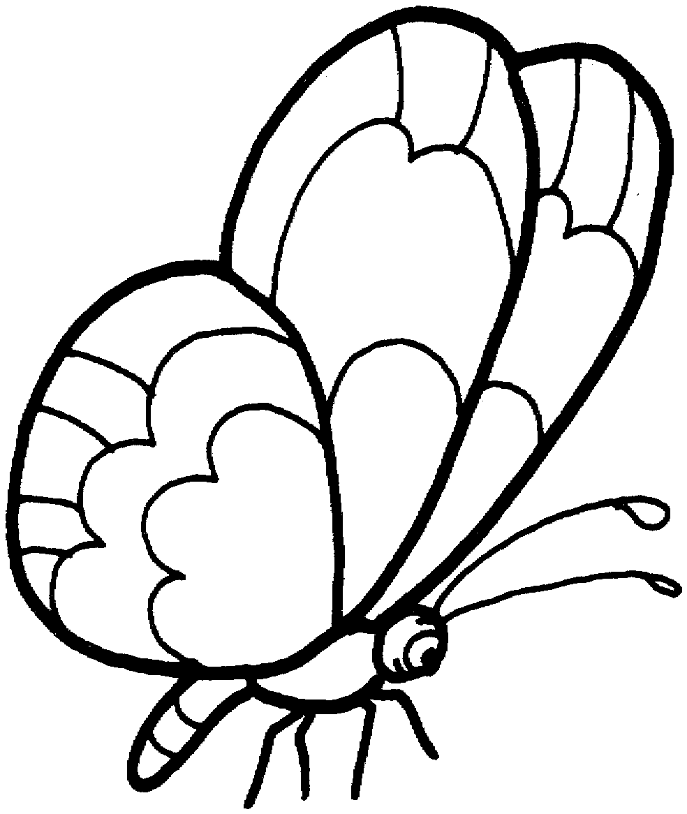 Butterfly Coloring Page from OneLittleProject